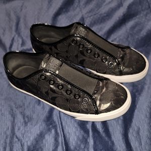 Black Coach Slip On Sneakers